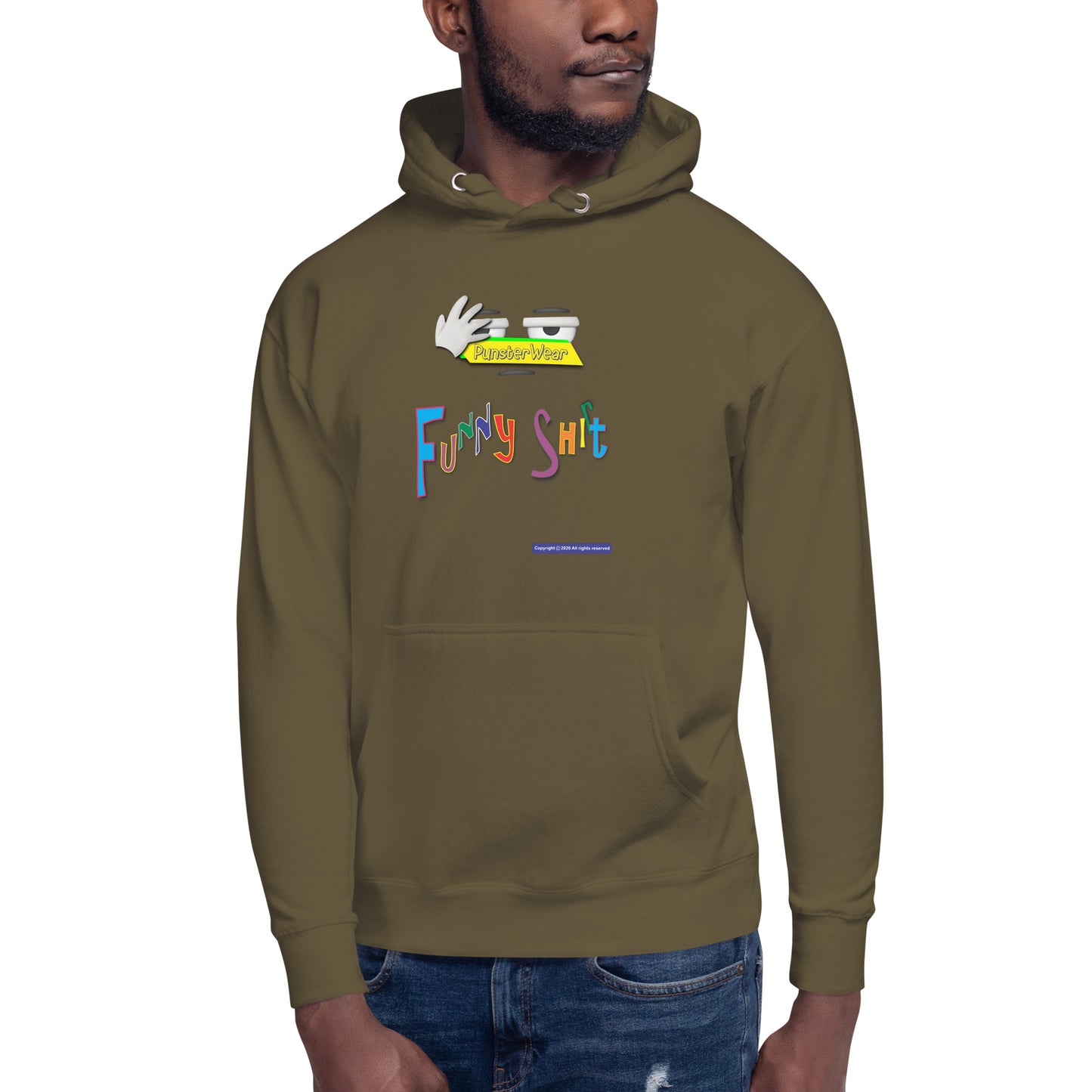 PunsterWear Funny Shi(r)t Logo (Top)  | Unisex Premium Pullover Hoodie