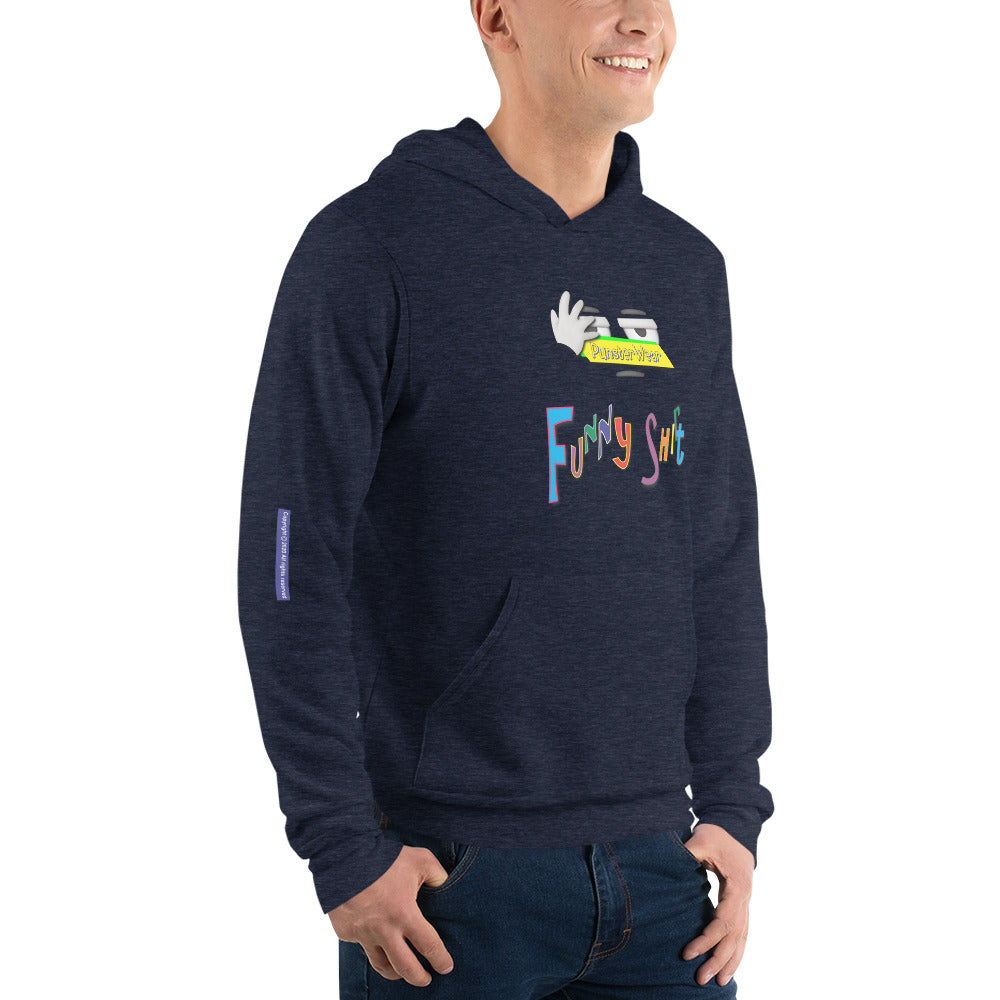 PunsterWear Funny Shi(r)t Logo (Top)  |  Unisex Midweight Fleece Pullover Hoodie