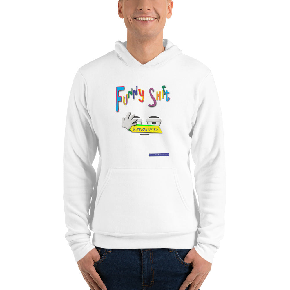 PunsterWear Funny Shi(r)t Logo (Bottom)  |  Unisex Midweight Fleece Pullover Hoodie