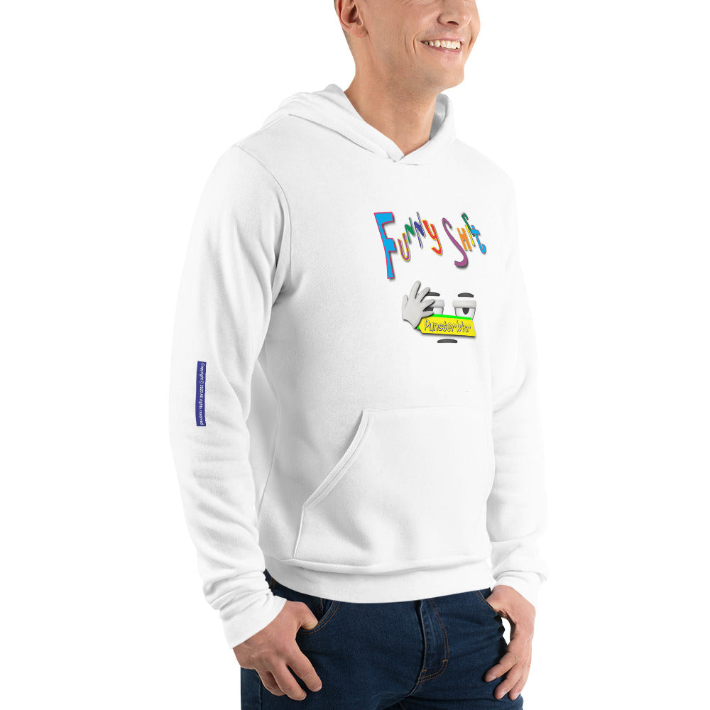 PunsterWear Funny Shi(r)t Logo (Bottom)  |  Unisex Midweight Fleece Pullover Hoodie