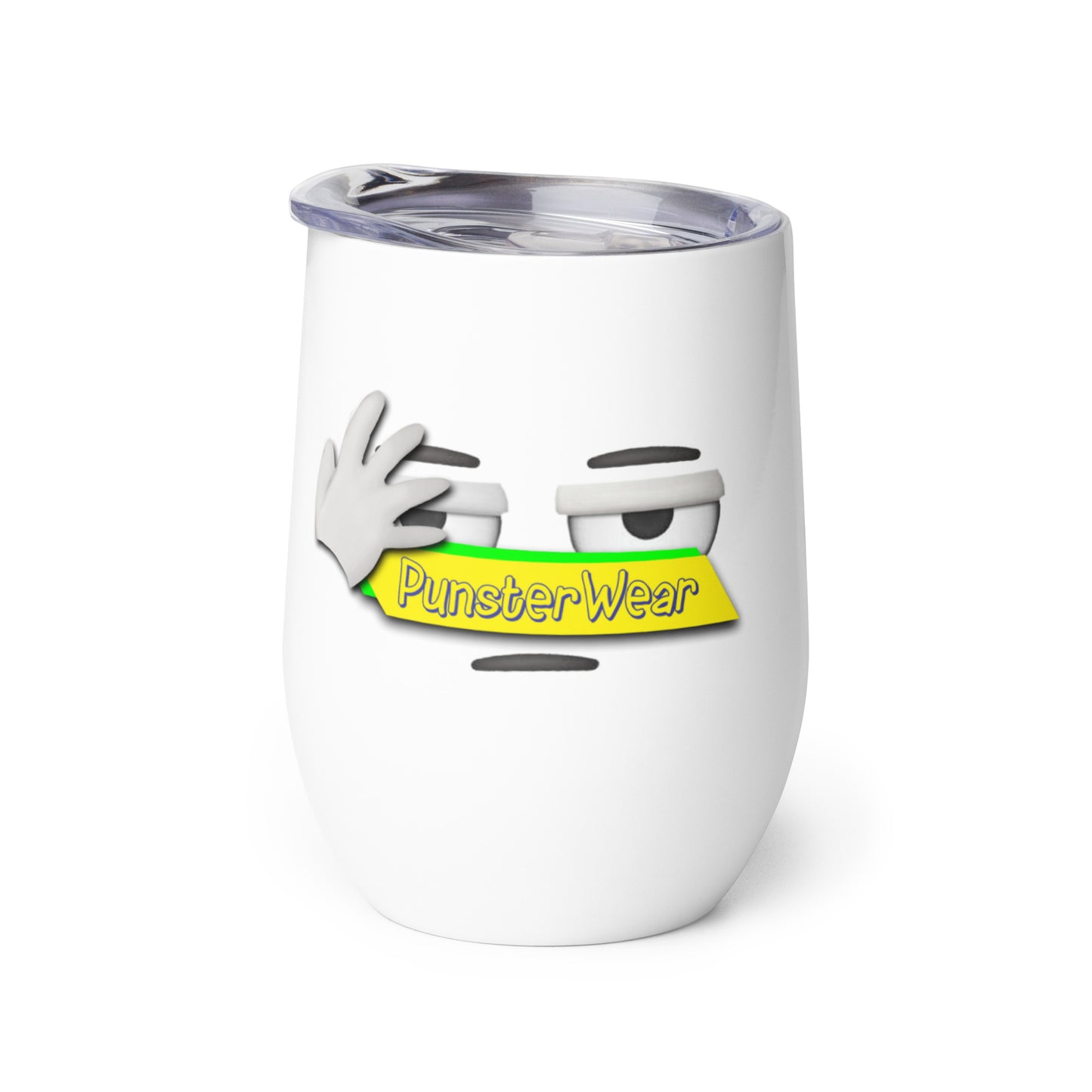 PunsterWear Logo  |  Stainless Steel Wine Tumbler, 12oz