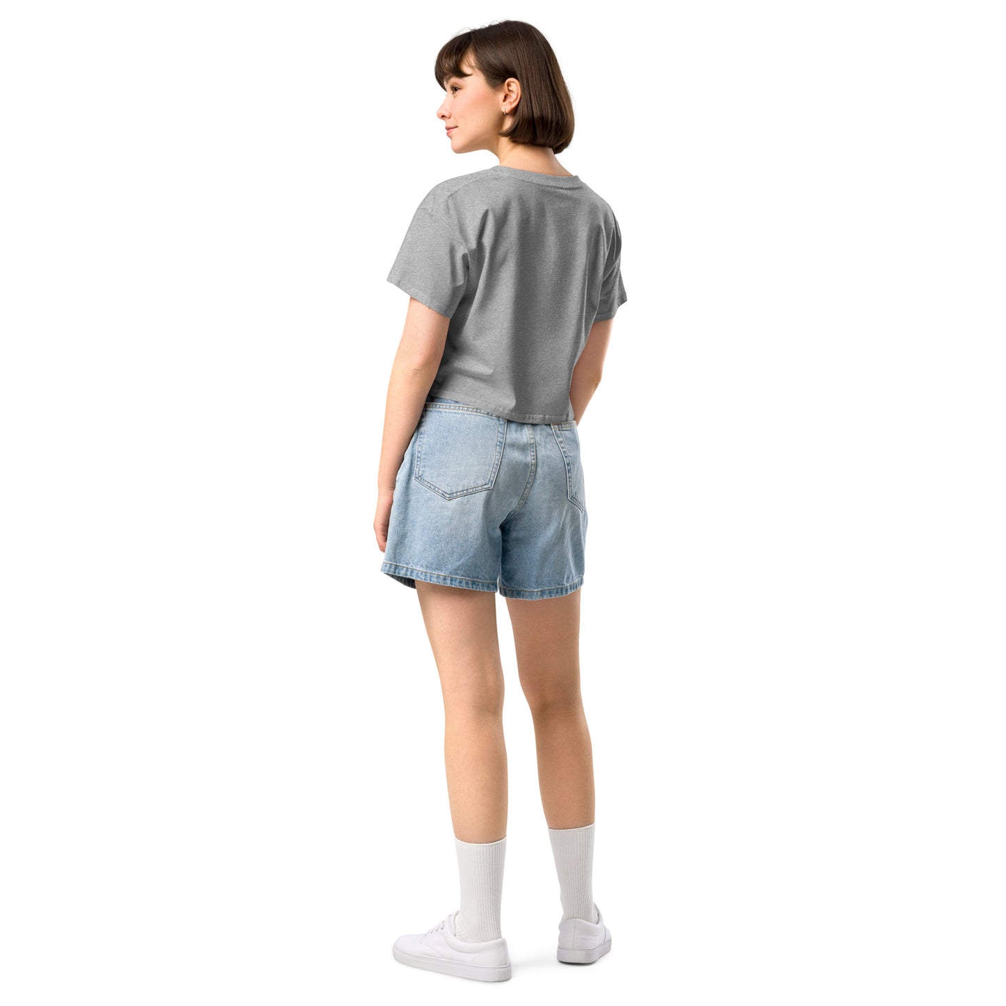 MAHLER-Smahler  |  Women's Crop Top Crew Neck t-shirt