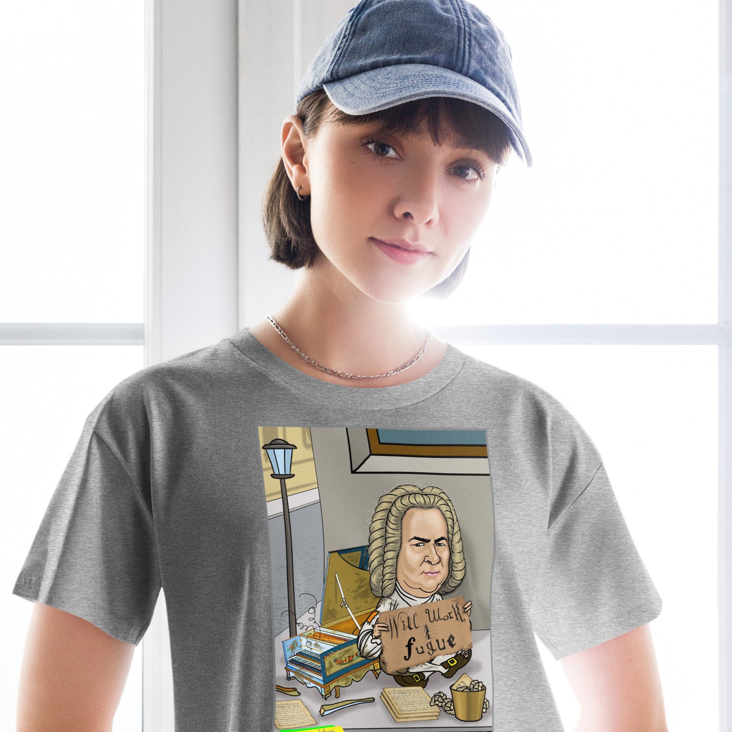 WILL WORK FOR FUGUE  |  Women's Crop Top Crew Neck t-shirt