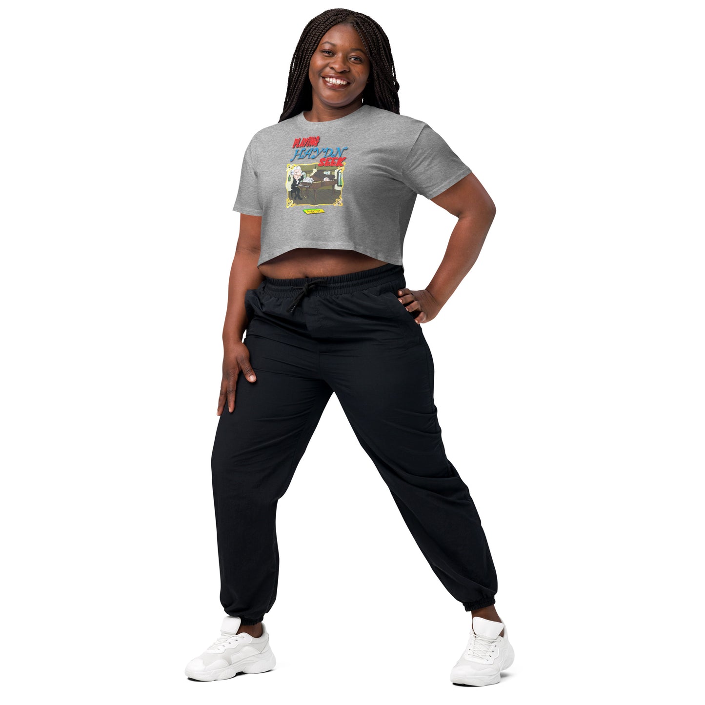 PLAYING HAYDN SEEK |  Women's Crop Top Crew Neck t-shirt