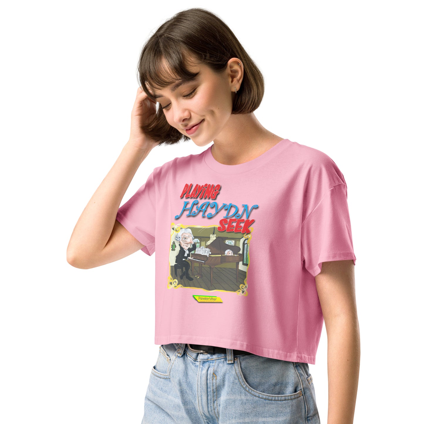 PLAYING HAYDN SEEK |  Women's Crop Top Crew Neck t-shirt