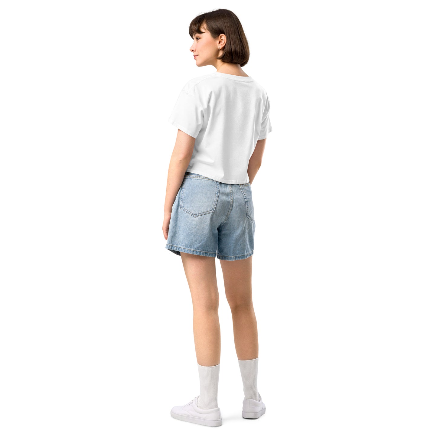 MAHLER-Smahler  |  Women's Crop Top Crew Neck t-shirt