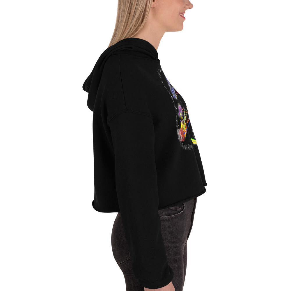 Triple Forte (FFF)-SPLAT  |  Women's Fleece Crop Top Hoodie