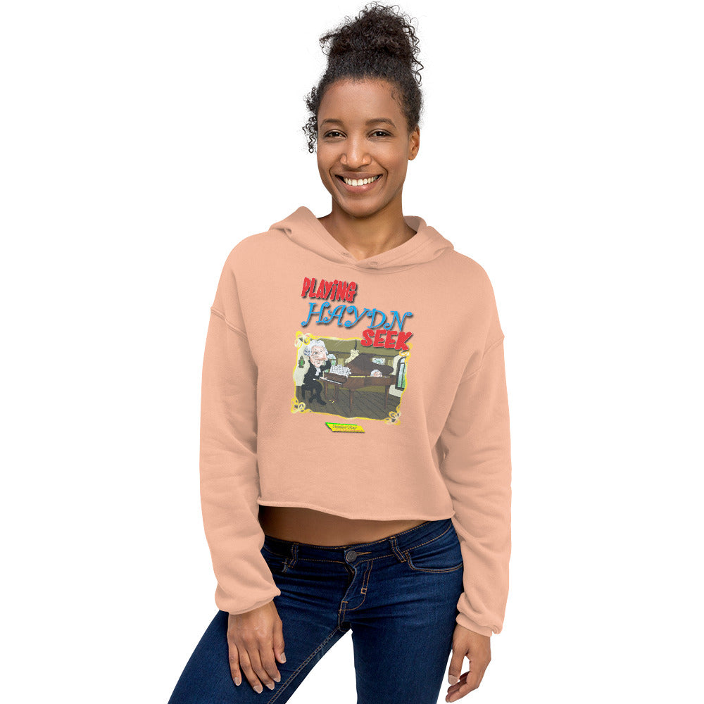 PLAYING HAYDN SEEK  |  Women's Fleece Crop Top Hoodie
