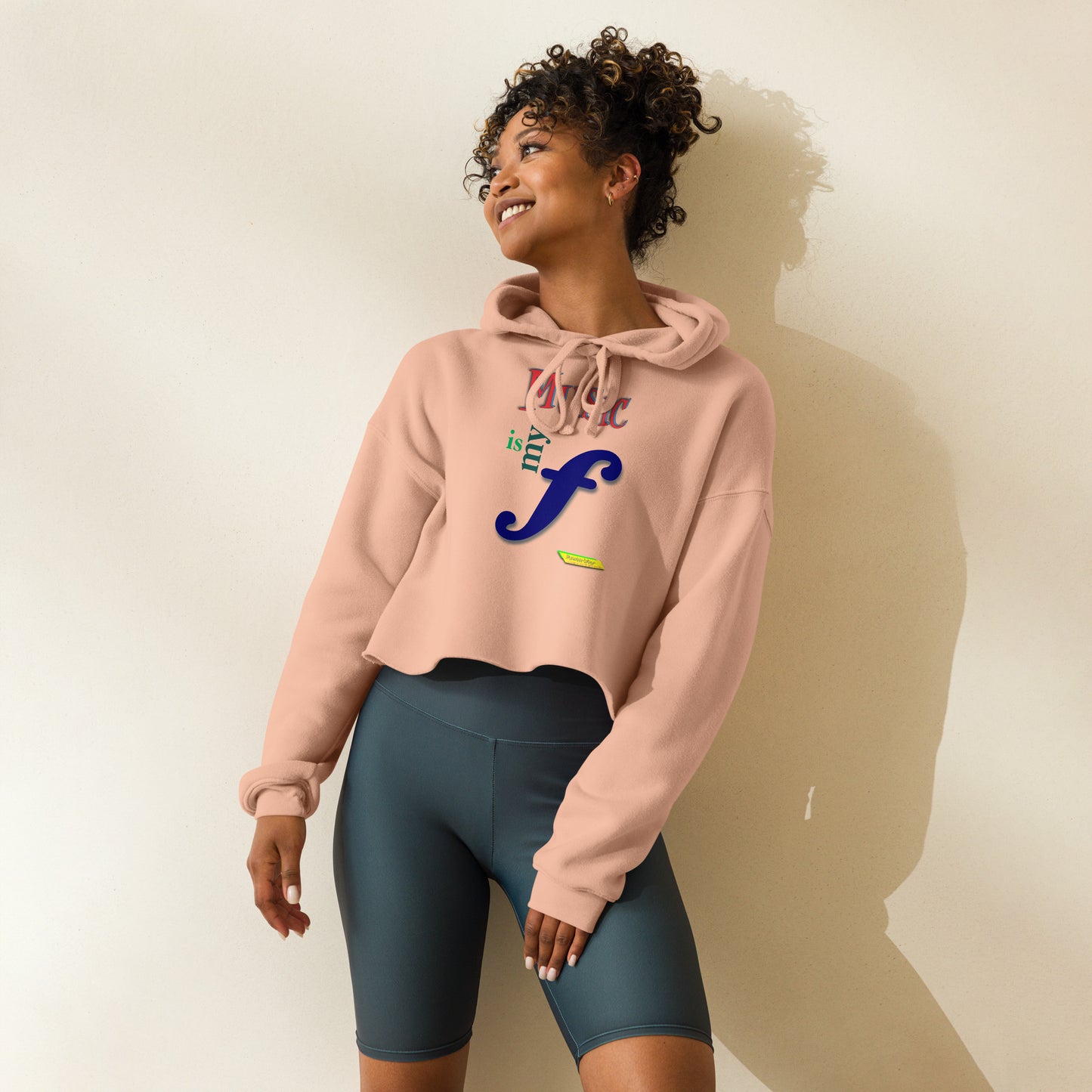 MUSIC IS MY F (FORTE)  |  Women's Fleece Crop Top Hoodie