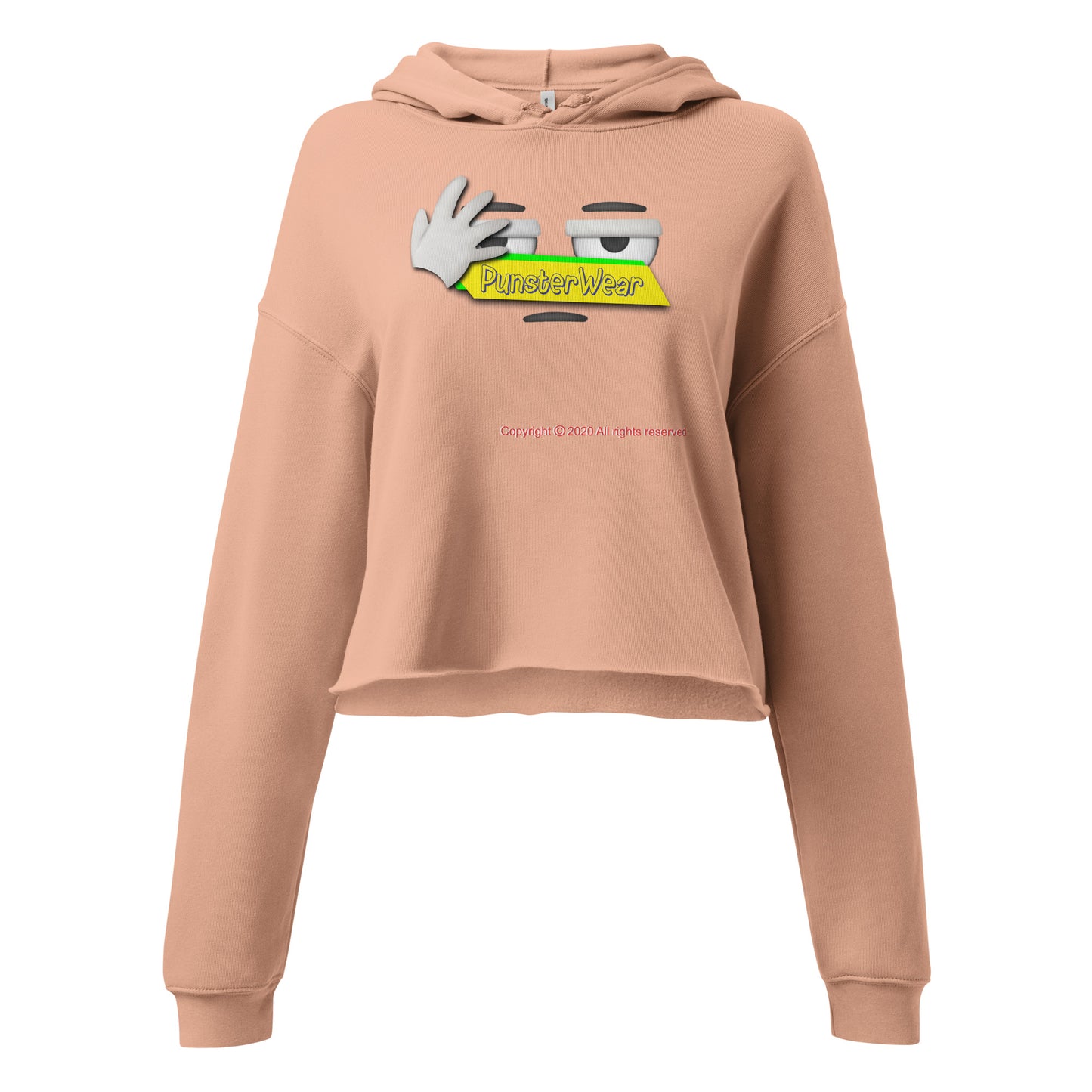 PunsterWear Logo  |  Women's Fleece Crop Top Hoodie