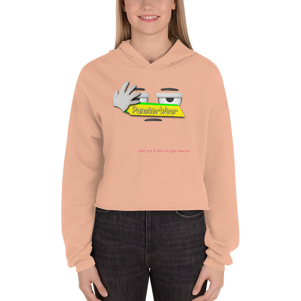 PunsterWear Logo  |  Women's Fleece Crop Top Hoodie