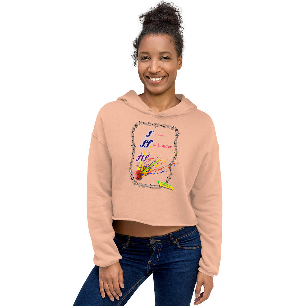 Triple Forte (FFF)-SPLAT  |  Women's Fleece Crop Top Hoodie