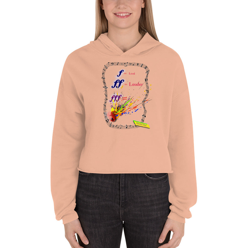 Triple Forte (FFF)-SPLAT  |  Women's Fleece Crop Top Hoodie