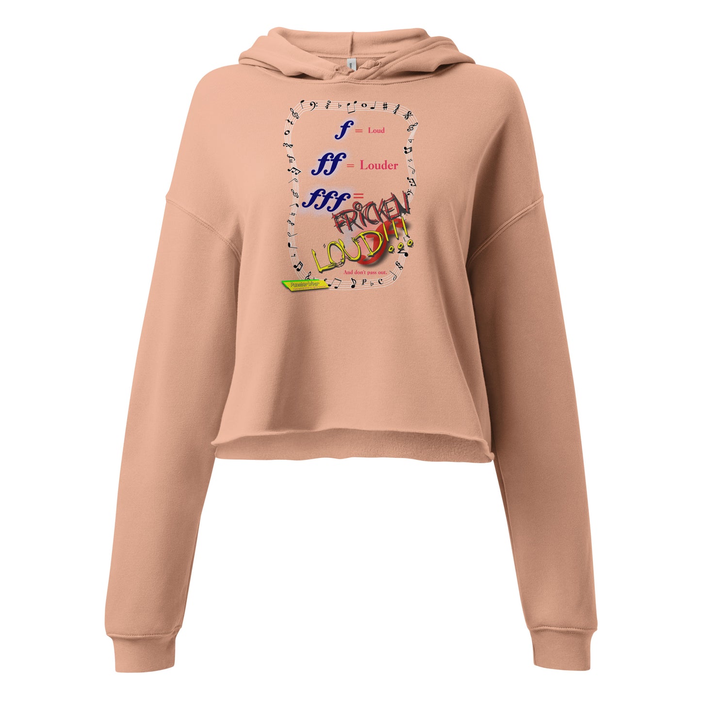 Triple Forte (FFF)-FRICKEN LOUD  |  Women's Fleece Crop Top Hoodie