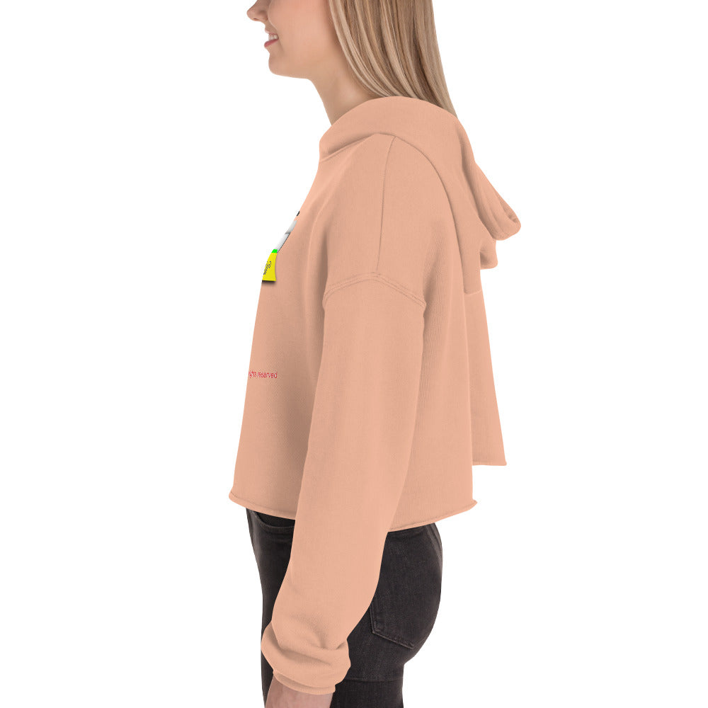PunsterWear Logo  |  Women's Fleece Crop Top Hoodie