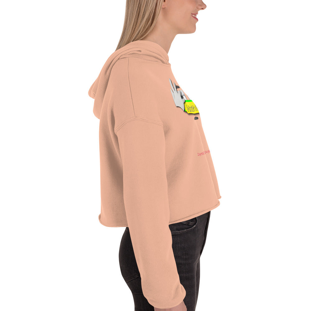 PunsterWear Logo  |  Women's Fleece Crop Top Hoodie