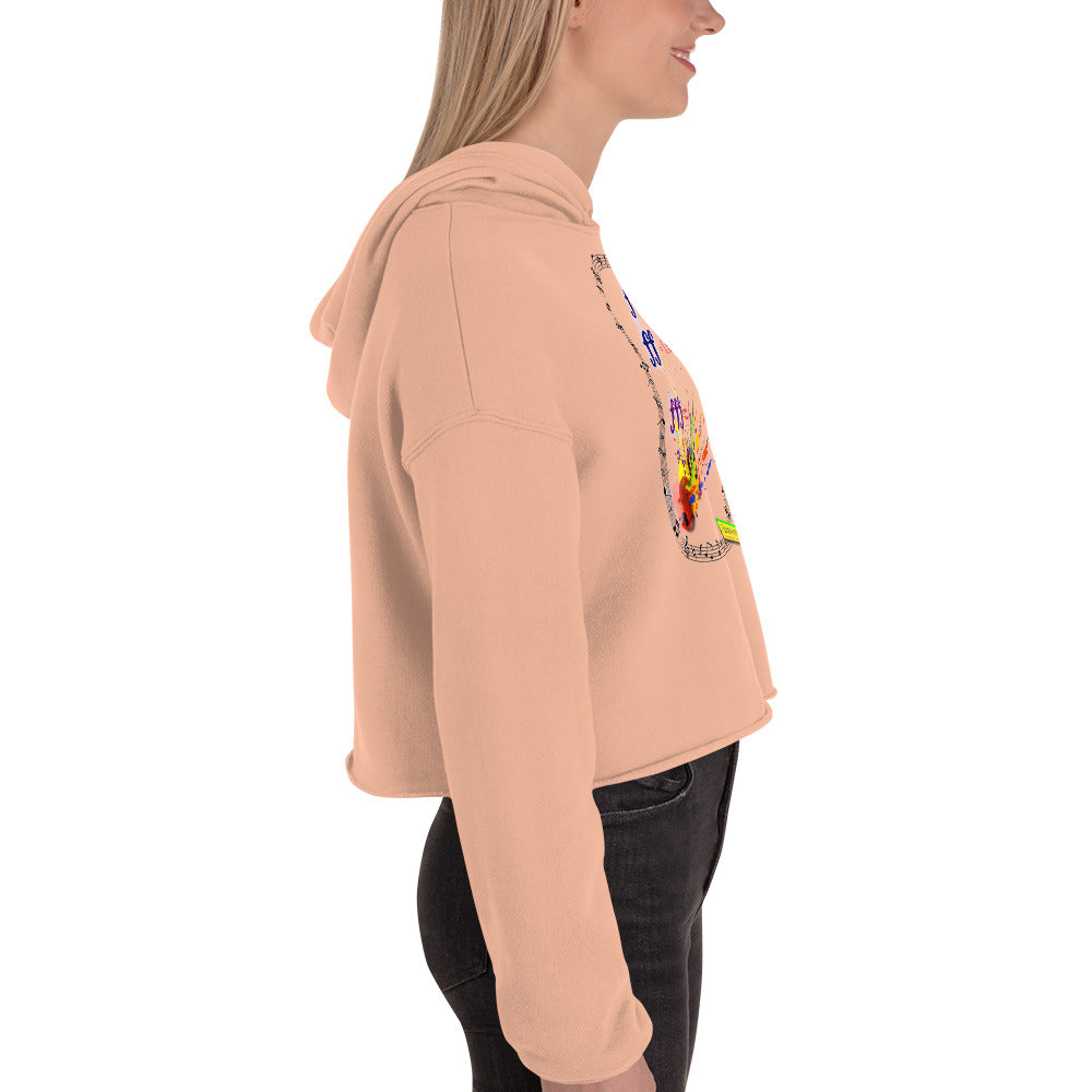Triple Forte (FFF)-SPLAT  |  Women's Fleece Crop Top Hoodie