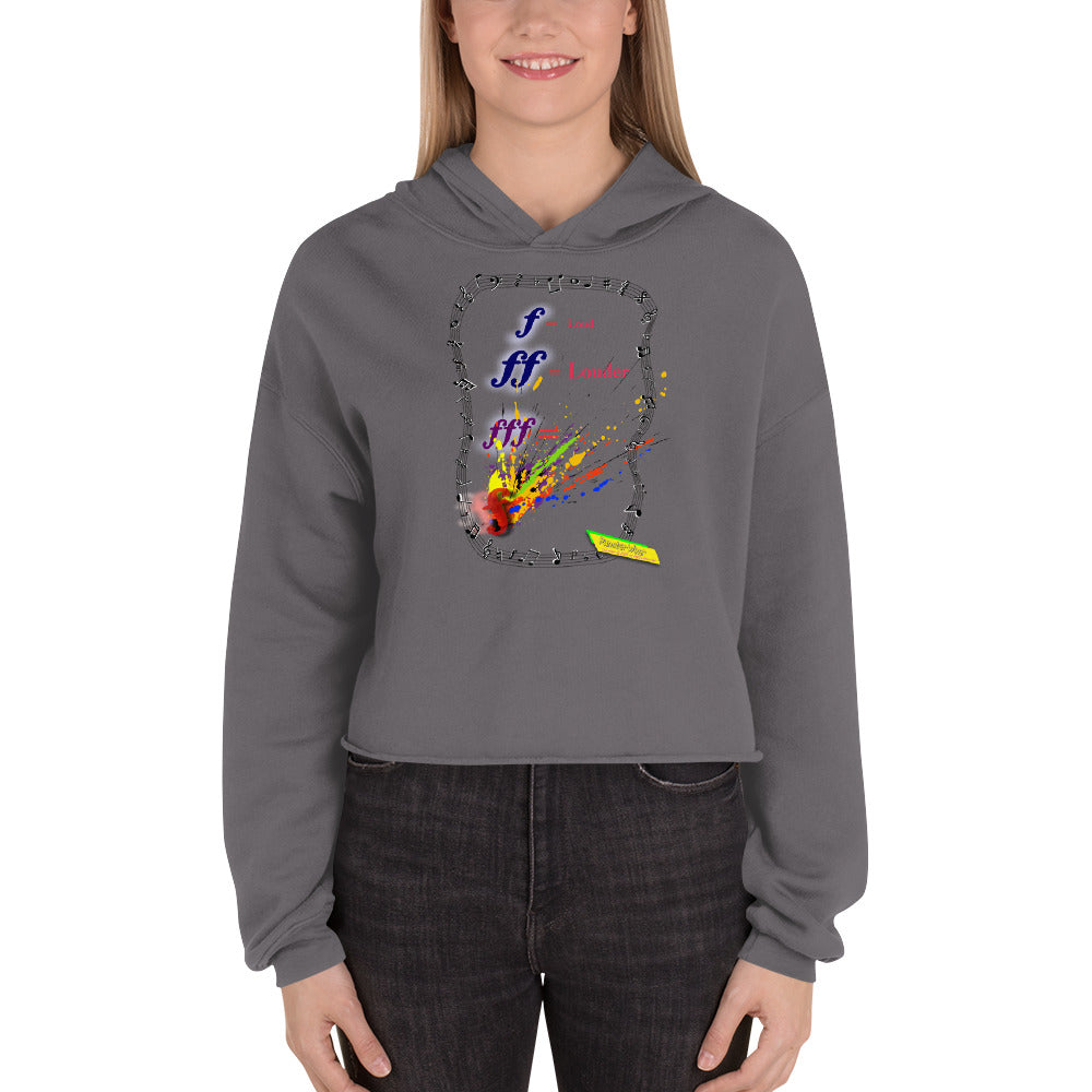 Triple Forte (FFF)-SPLAT  |  Women's Fleece Crop Top Hoodie