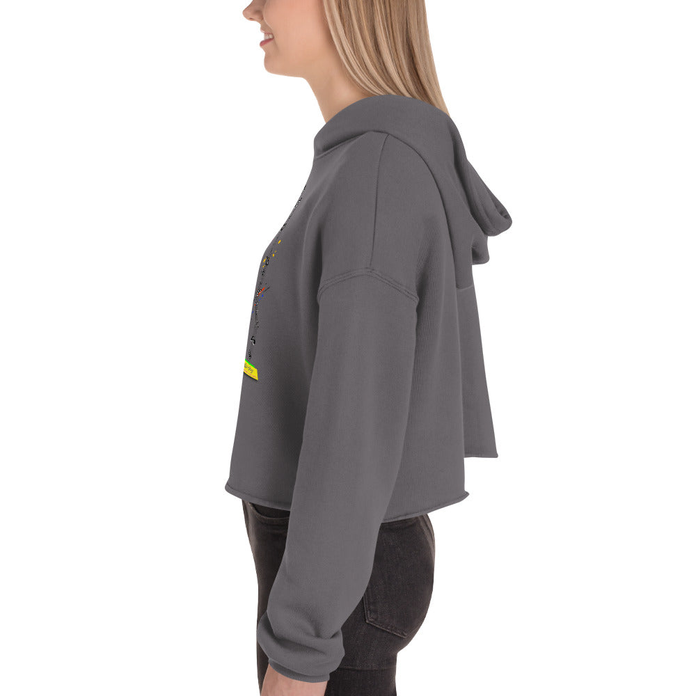 Triple Forte (FFF)-SPLAT  |  Women's Fleece Crop Top Hoodie