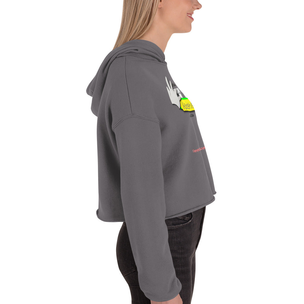 PunsterWear Logo  |  Women's Fleece Crop Top Hoodie