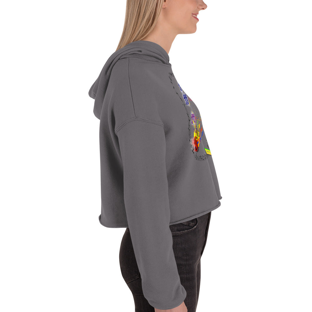 Triple Forte (FFF)-SPLAT  |  Women's Fleece Crop Top Hoodie