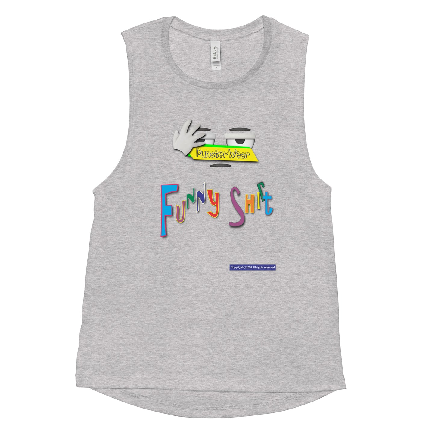 PunsterWear Funny Shi(r)t Logo (Top)  |  Women's Muscle Tank Top