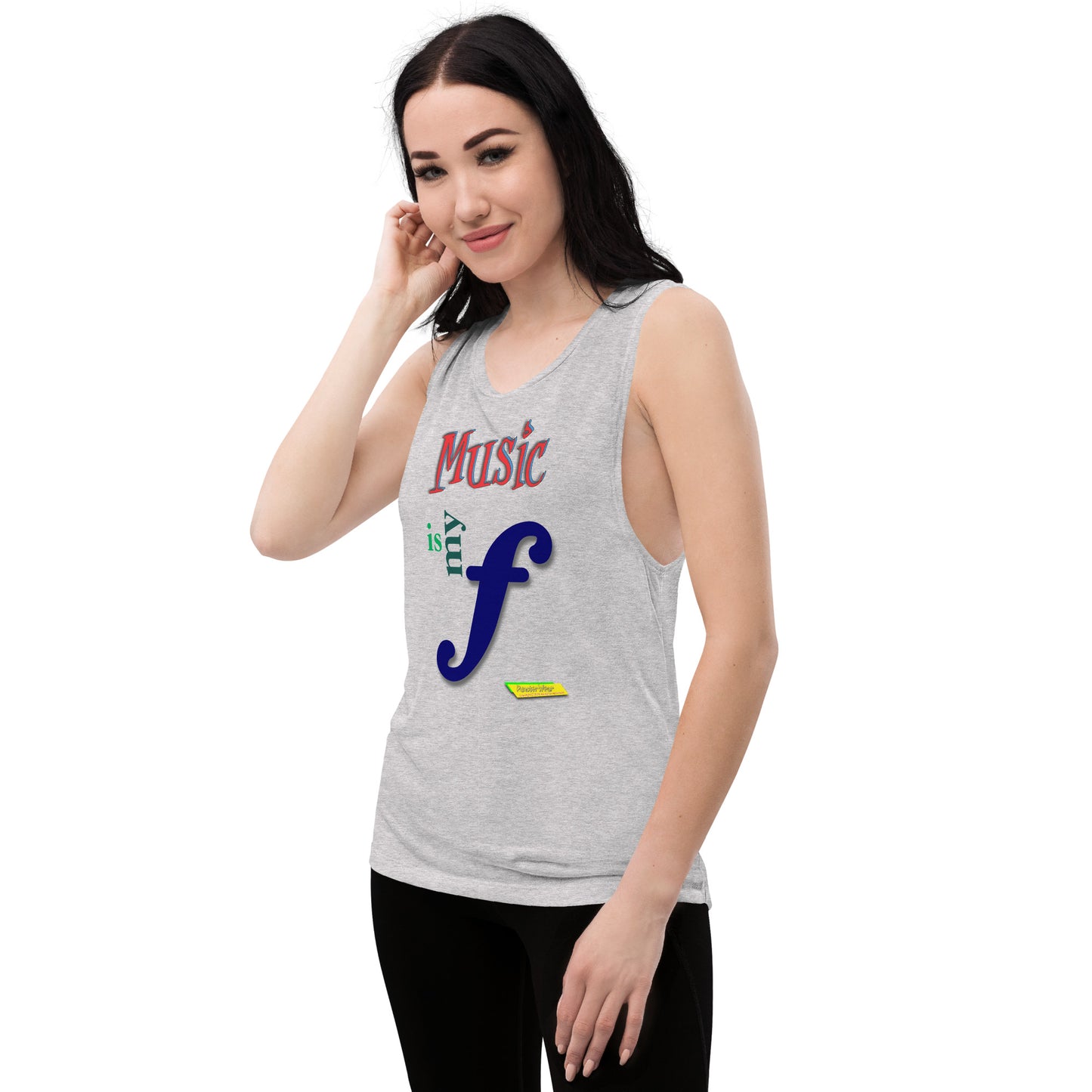 MUSIC IS MY F (FORTE)  |  Women's Muscle Tank Top