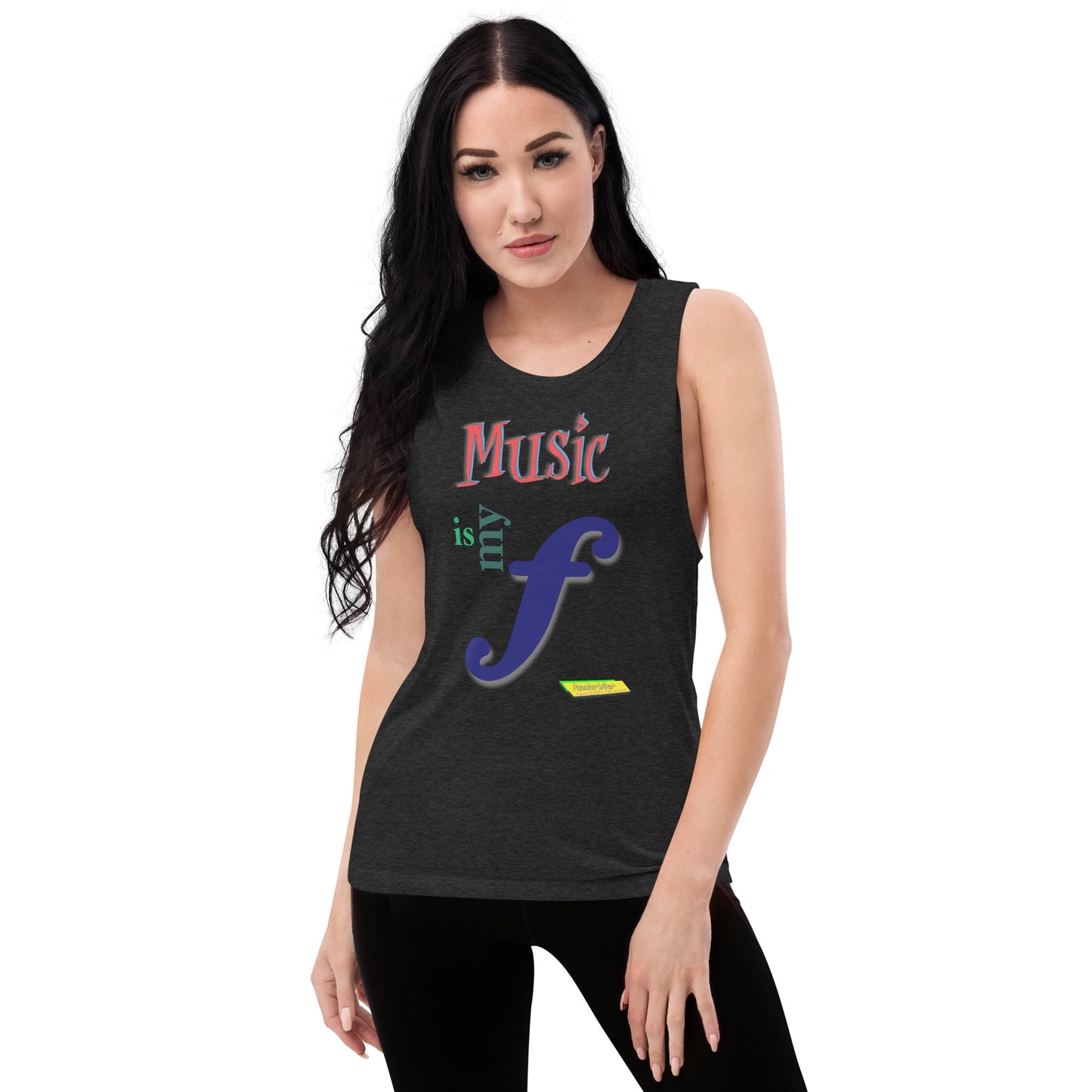 MUSIC IS MY F (FORTE)  |  Women's Muscle Tank Top
