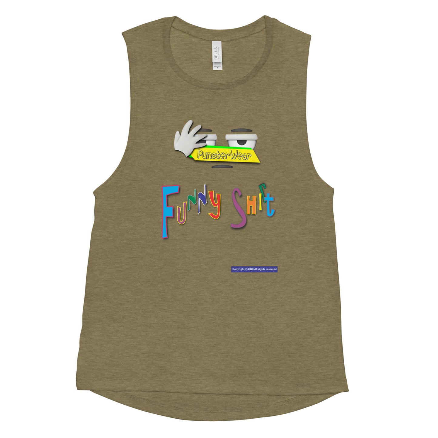 PunsterWear Funny Shi(r)t Logo (Top)  |  Women's Muscle Tank Top