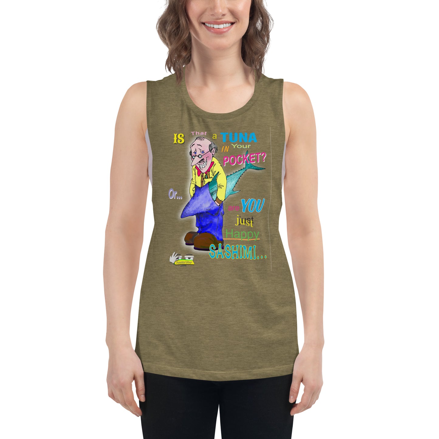 HAPPY SASHIMI  |  Women's Muscle Tank Top
