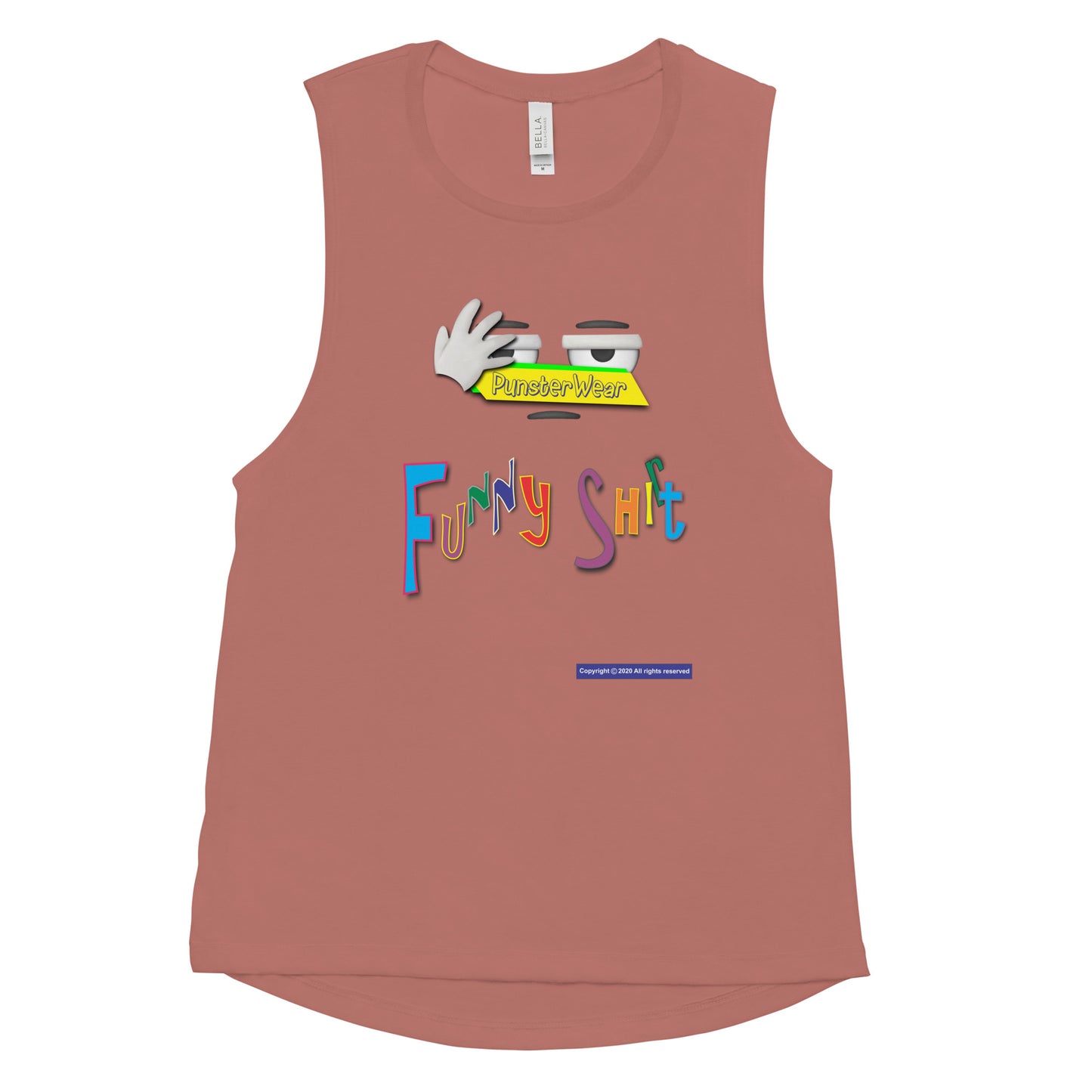 PunsterWear Funny Shi(r)t Logo (Top)  |  Women's Muscle Tank Top