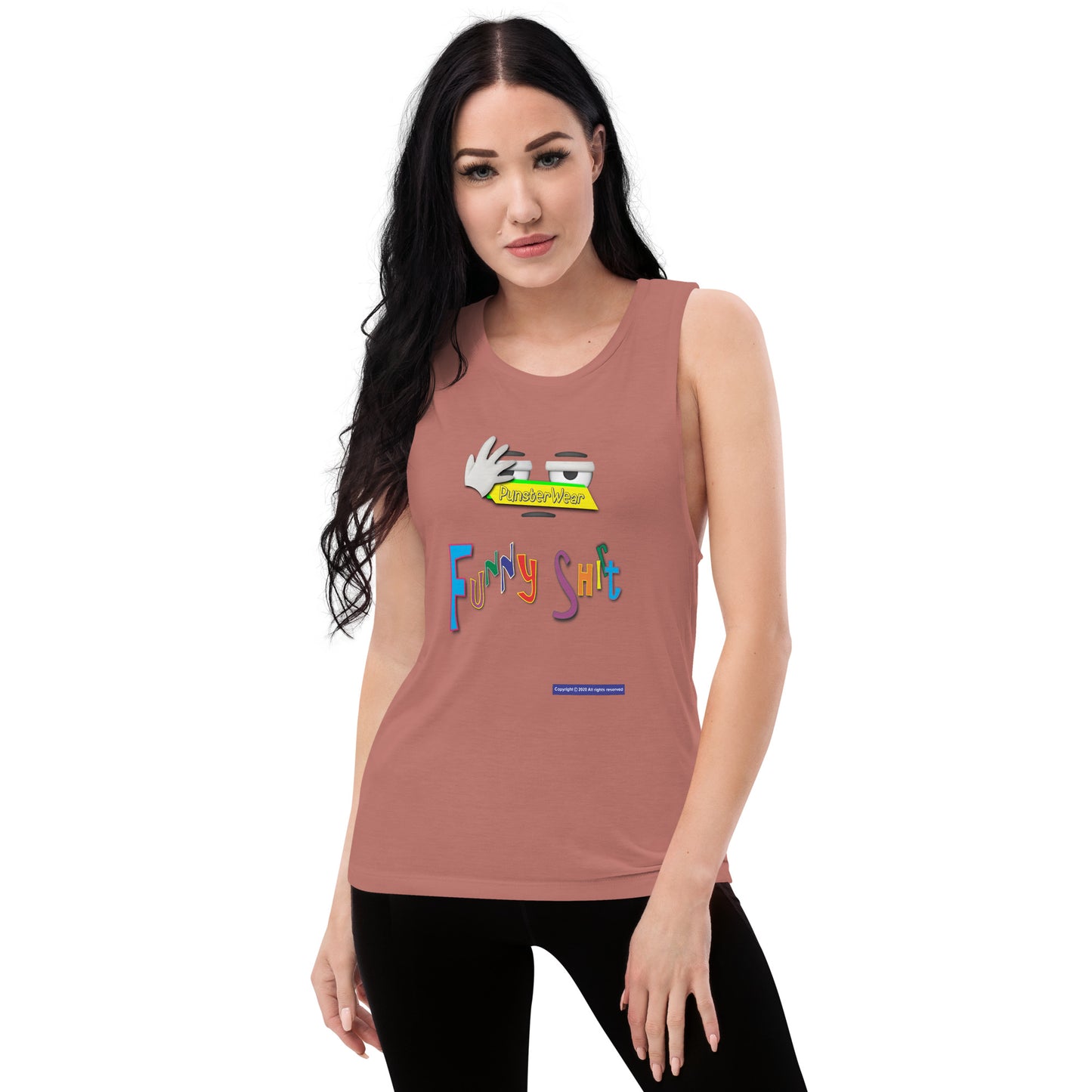 PunsterWear Funny Shi(r)t Logo (Top)  |  Women's Muscle Tank Top