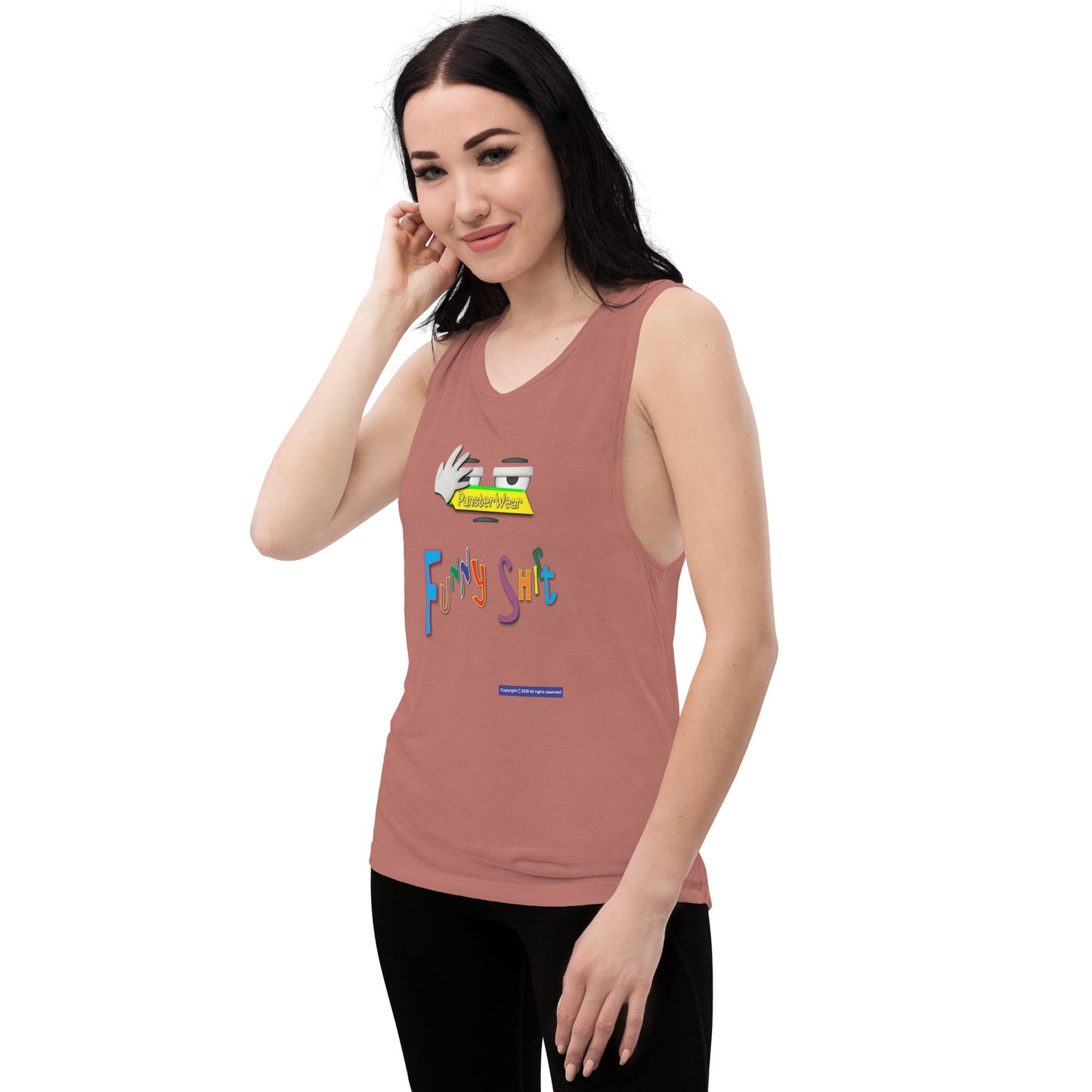 PunsterWear Funny Shi(r)t Logo (Top)  |  Women's Muscle Tank Top