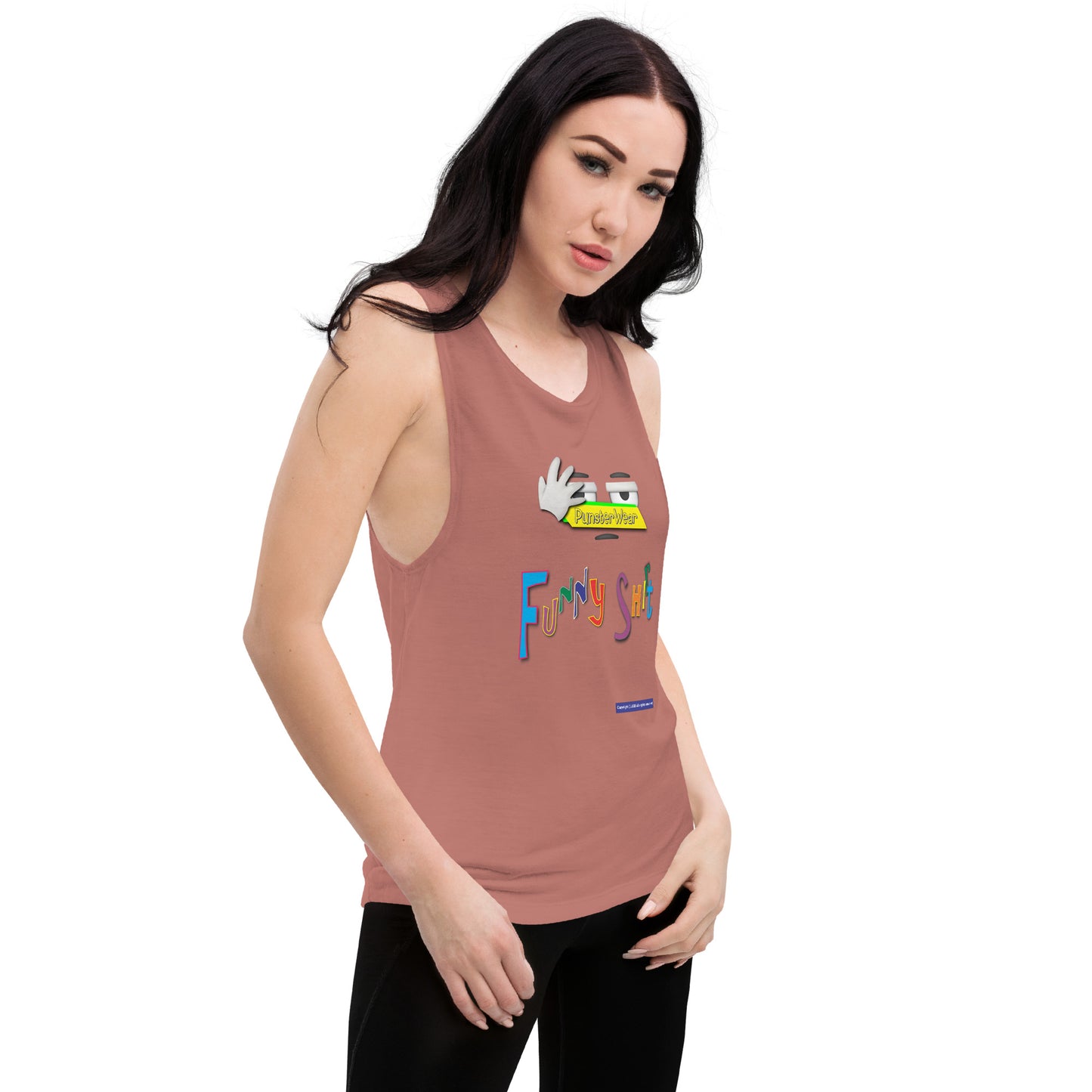 PunsterWear Funny Shi(r)t Logo (Top)  |  Women's Muscle Tank Top