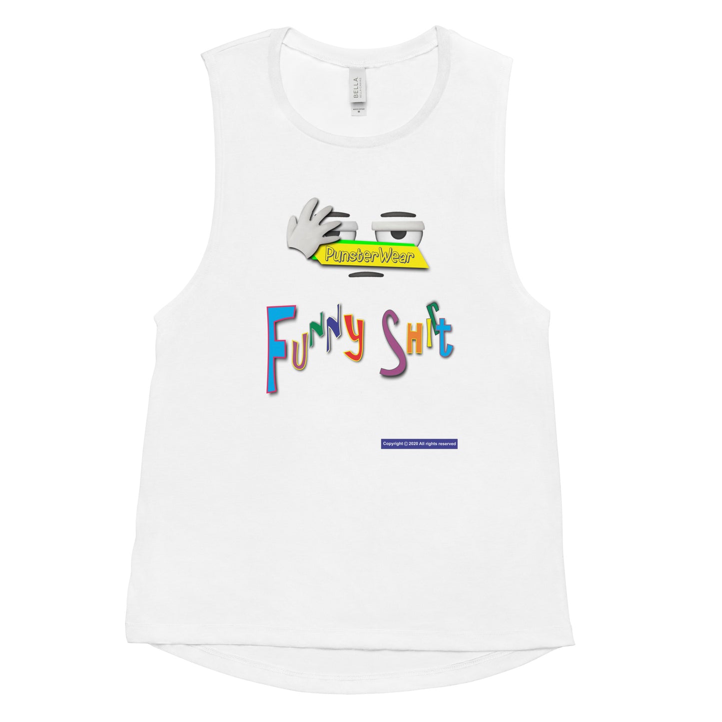 PunsterWear Funny Shi(r)t Logo (Top)  |  Women's Muscle Tank Top