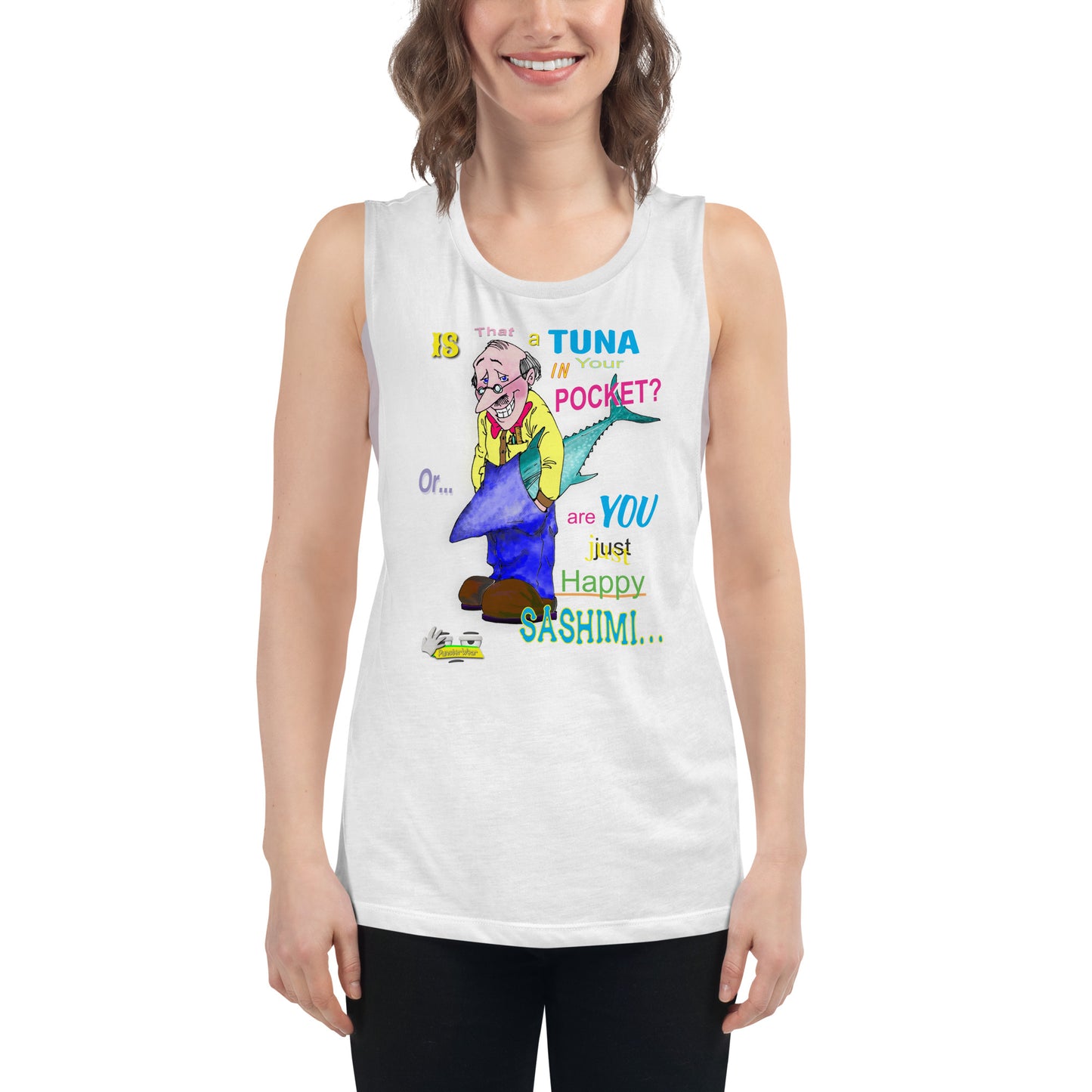 HAPPY SASHIMI  |  Women's Muscle Tank Top