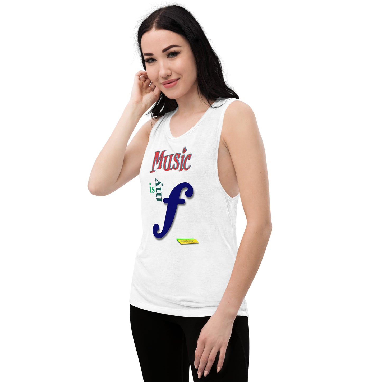 MUSIC IS MY F (FORTE)  |  Women's Muscle Tank Top