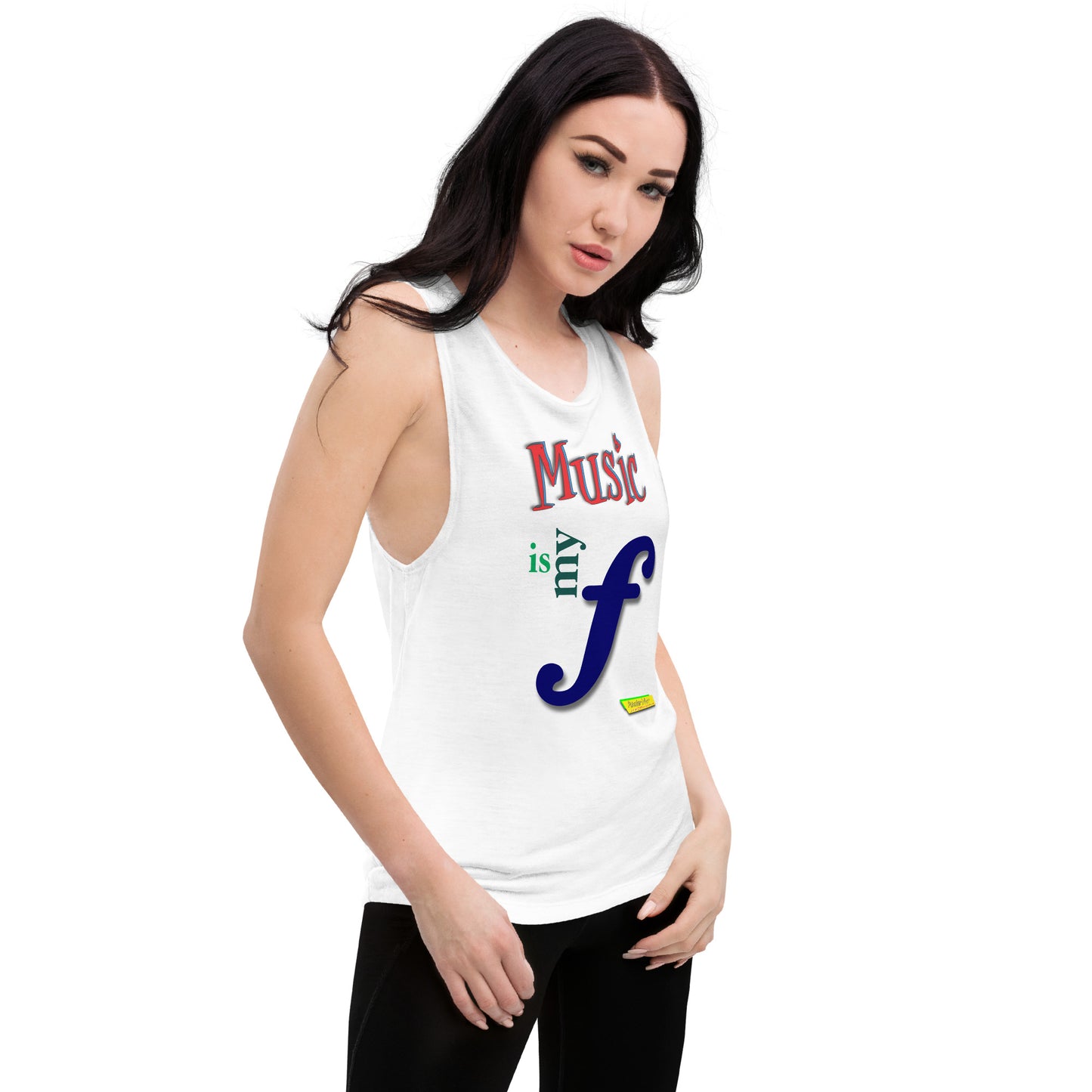 MUSIC IS MY F (FORTE)  |  Women's Muscle Tank Top