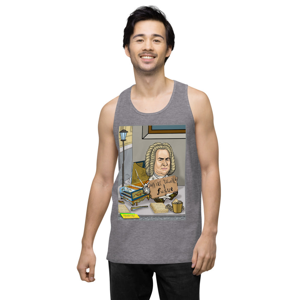 WILL WORK FOR FUGUE   |   Men's Premium Tank Top
