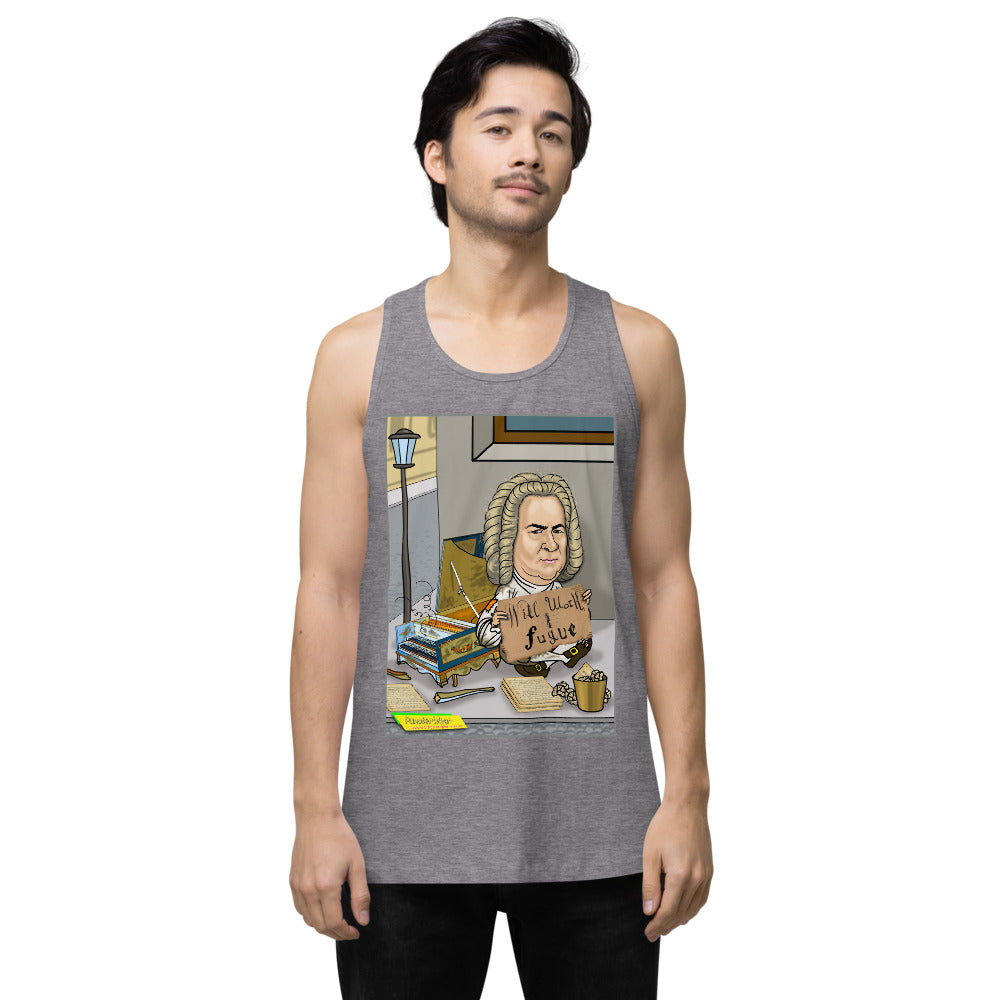 WILL WORK FOR FUGUE   |   Men's Premium Tank Top
