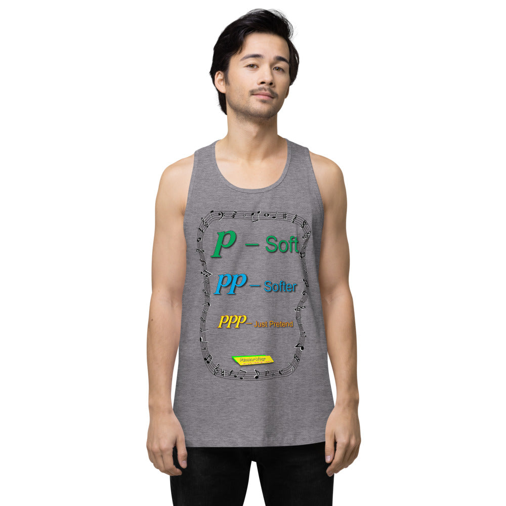 Triple Pianisimmo (PPP) – JUST PRETEND  |   Men's Premium Tank Top