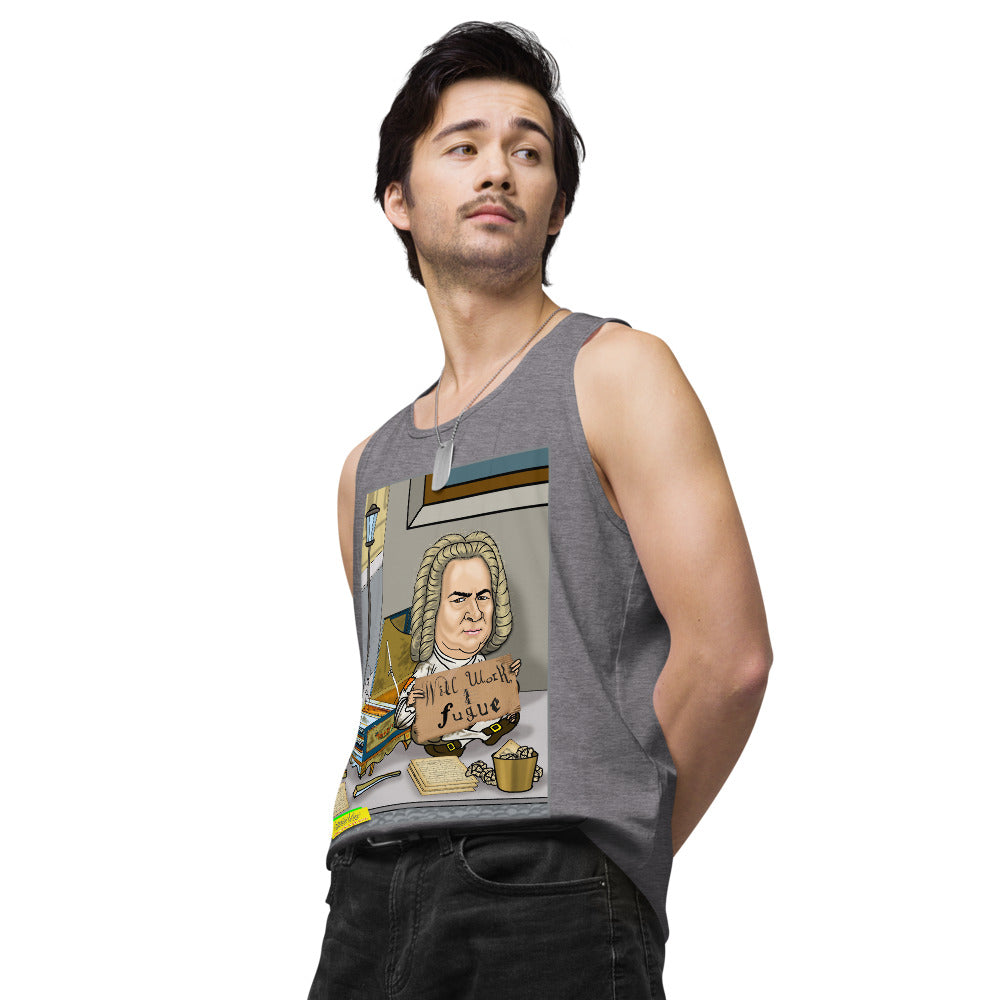 WILL WORK FOR FUGUE   |   Men's Premium Tank Top
