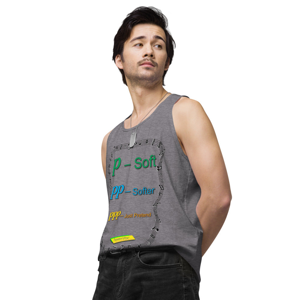 Triple Pianisimmo (PPP) – JUST PRETEND  |   Men's Premium Tank Top