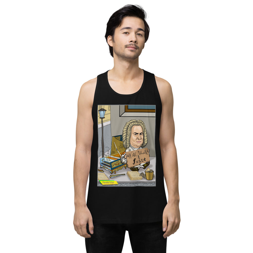 WILL WORK FOR FUGUE   |   Men's Premium Tank Top