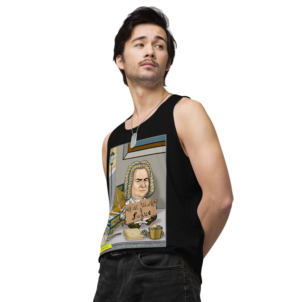 WILL WORK FOR FUGUE   |   Men's Premium Tank Top