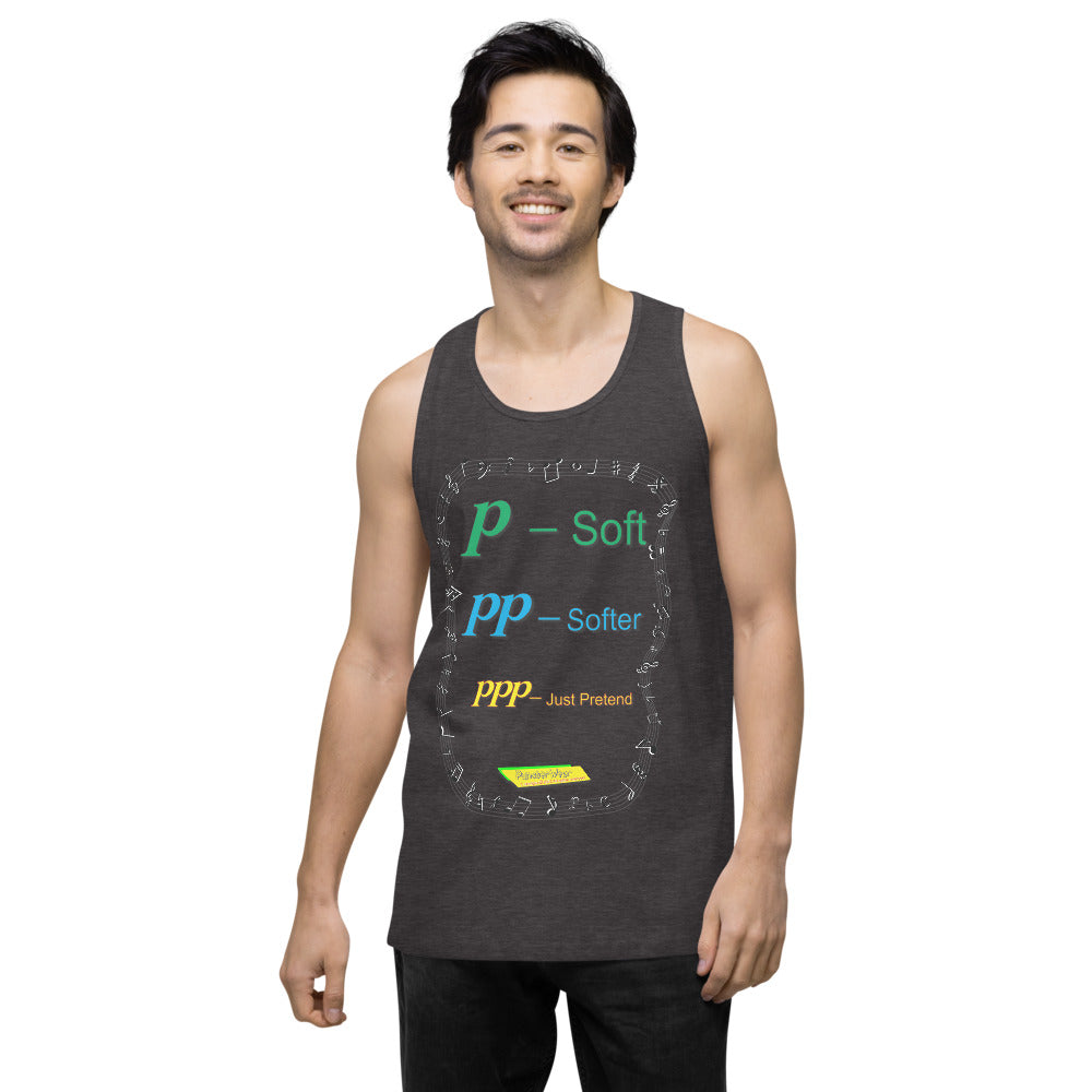 Triple Pianisimmo (PPP) – JUST PRETEND  |   Men's Premium Tank Top