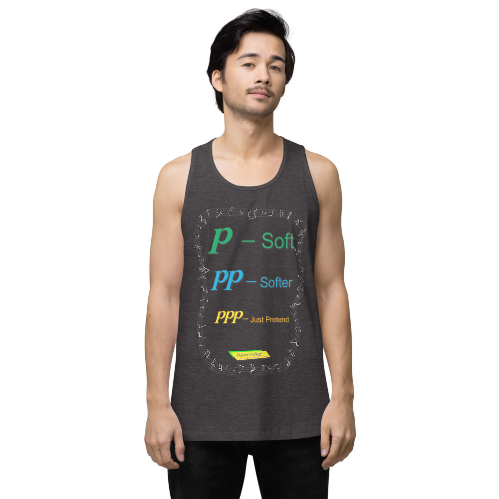 Triple Pianisimmo (PPP) – JUST PRETEND  |   Men's Premium Tank Top