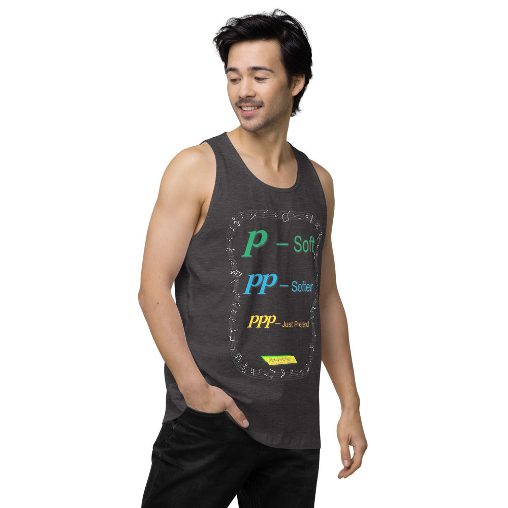 Triple Pianisimmo (PPP) – JUST PRETEND  |   Men's Premium Tank Top