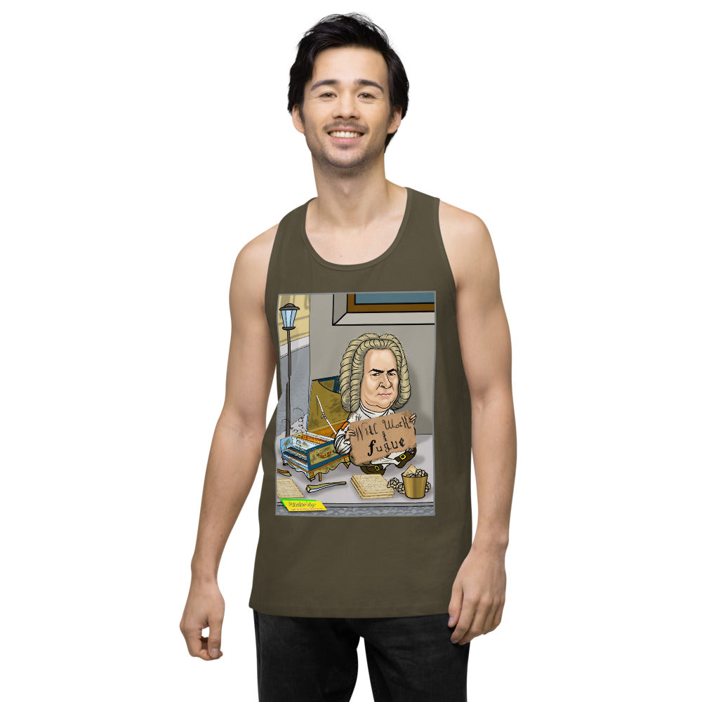 WILL WORK FOR FUGUE   |   Men's Premium Tank Top