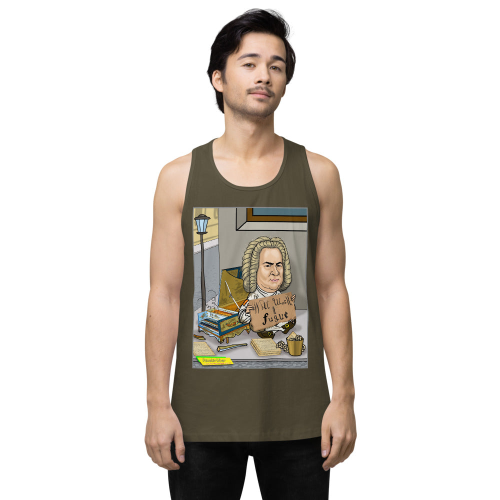 WILL WORK FOR FUGUE   |   Men's Premium Tank Top